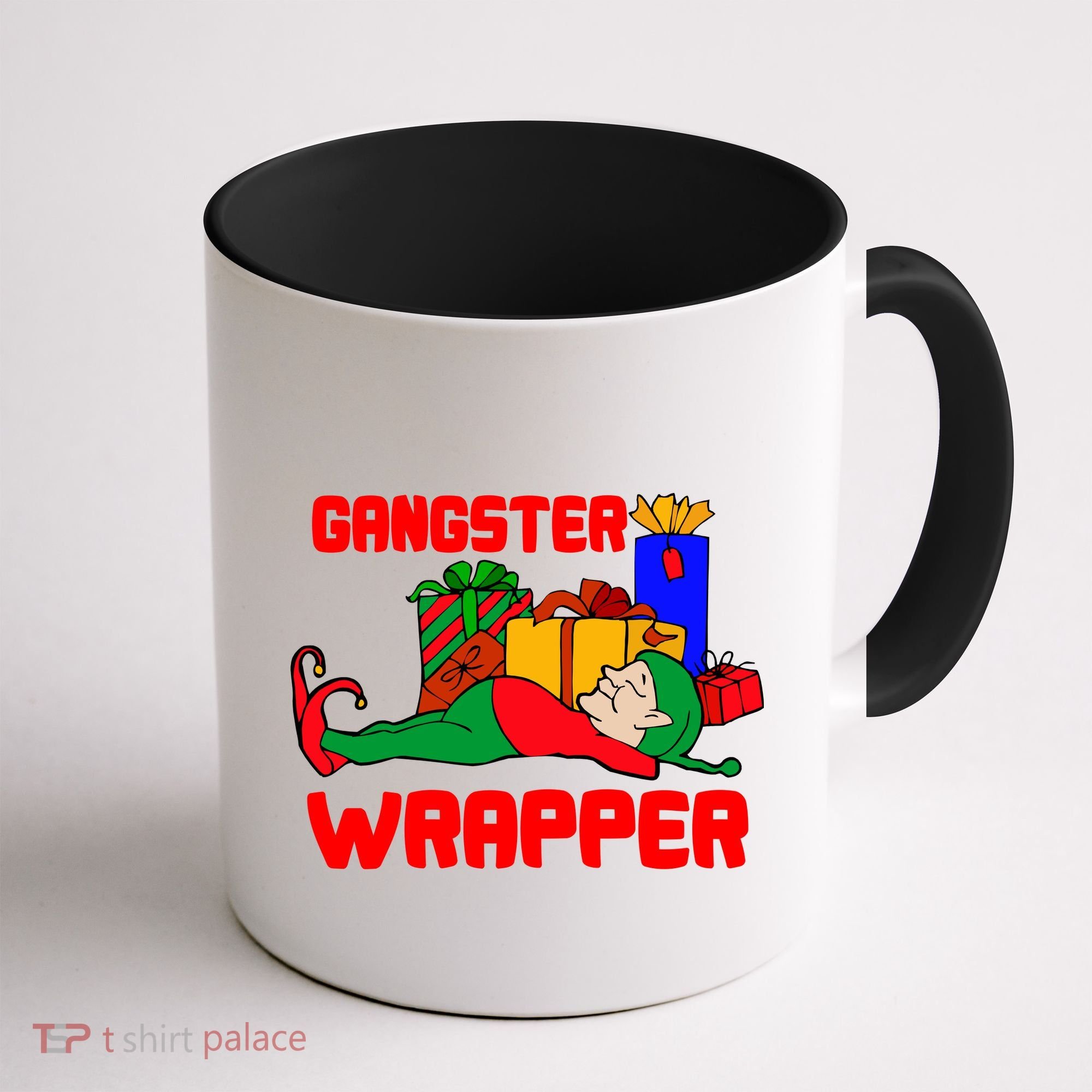 Gangster Wrapper Elf Gift Wrapping Coffee Mug