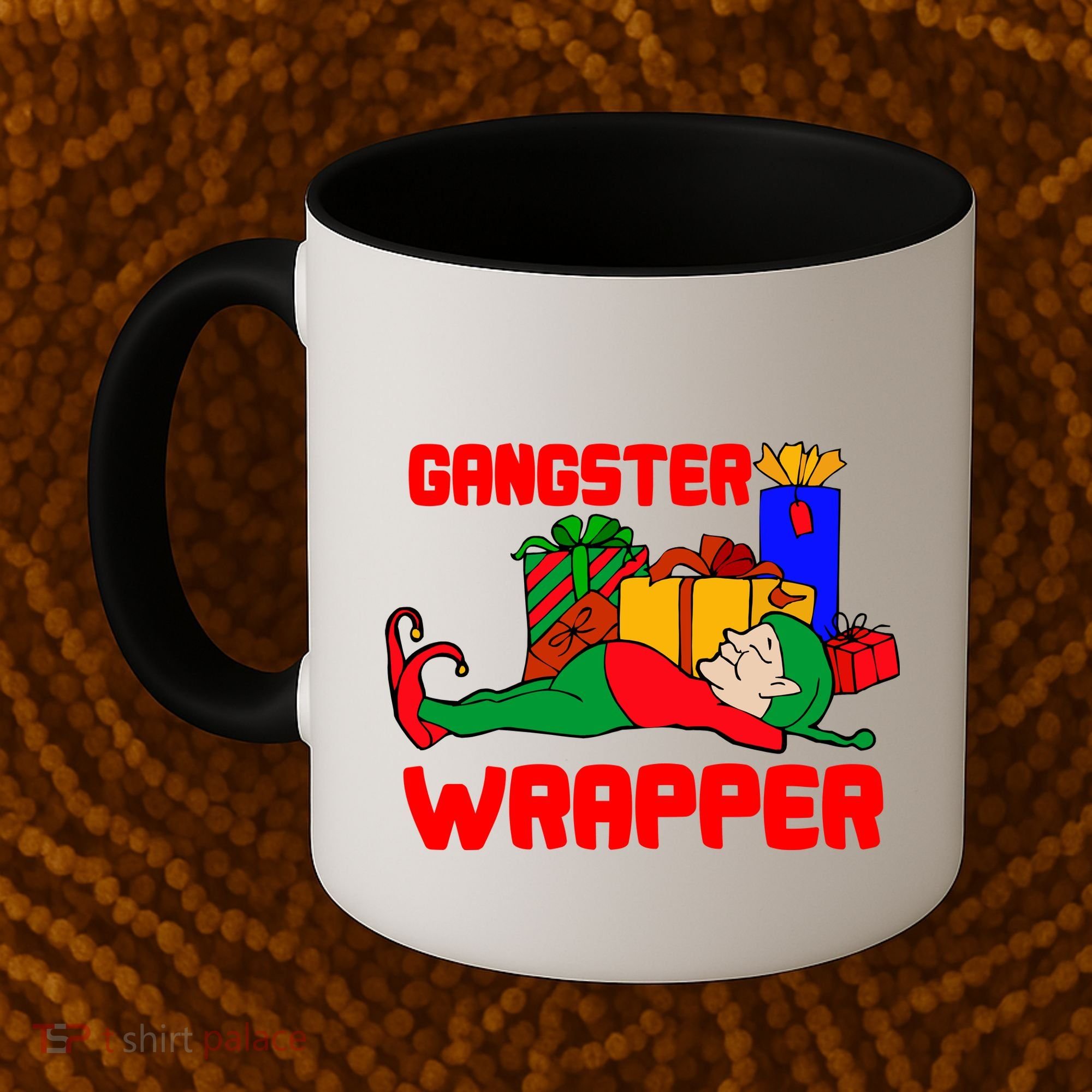 Gangster Wrapper Elf Gift Wrapping Coffee Mug