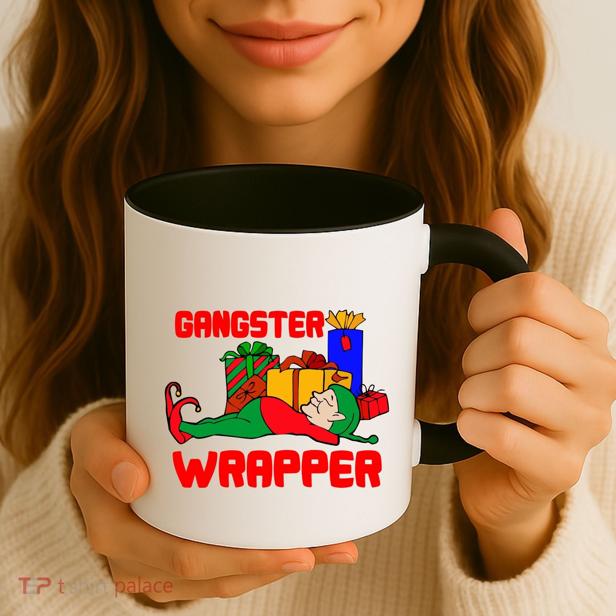Gangster Wrapper Elf Gift Wrapping Coffee Mug