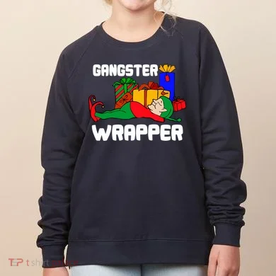 Gangster Wrapper Elf Gift Wrapping Women's Sweatshirt