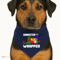 Gangster Wrapper Elf Gift Wrapping USA-Made Doggie Bandana thumb 1