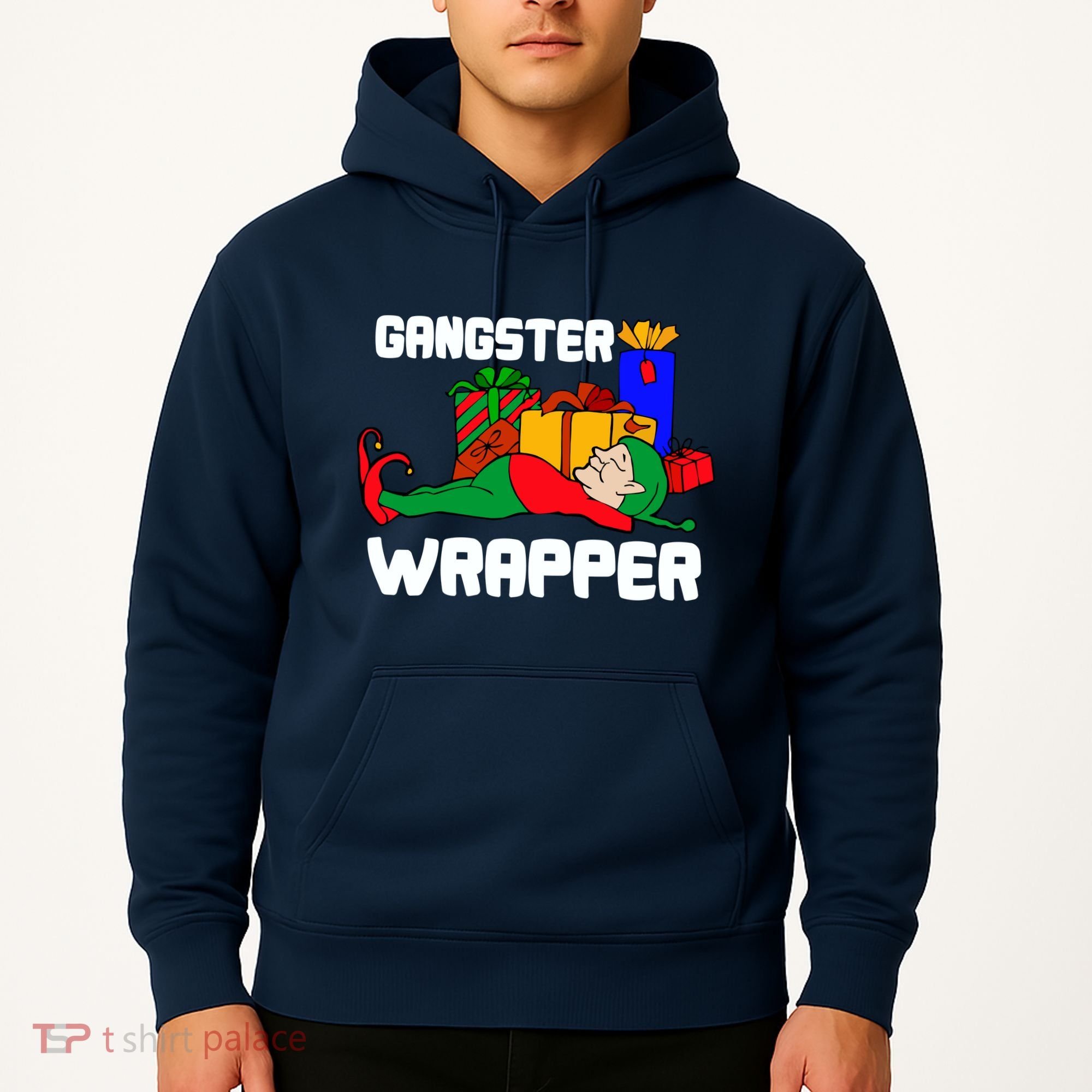 Gangster Wrapper Elf Gift Wrapping Hoodie