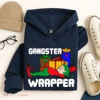 Gangster Wrapper Elf Gift Wrapping Hoodie thumb 4