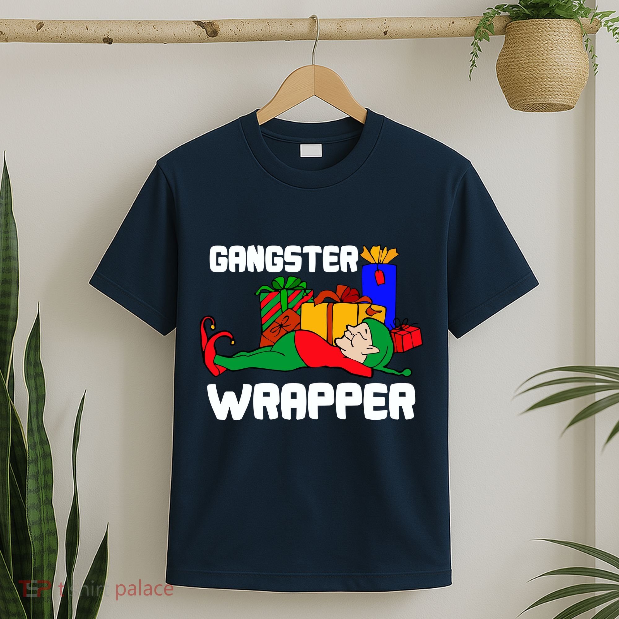 Gangster Wrapper Elf Gift Wrapping T-Shirt