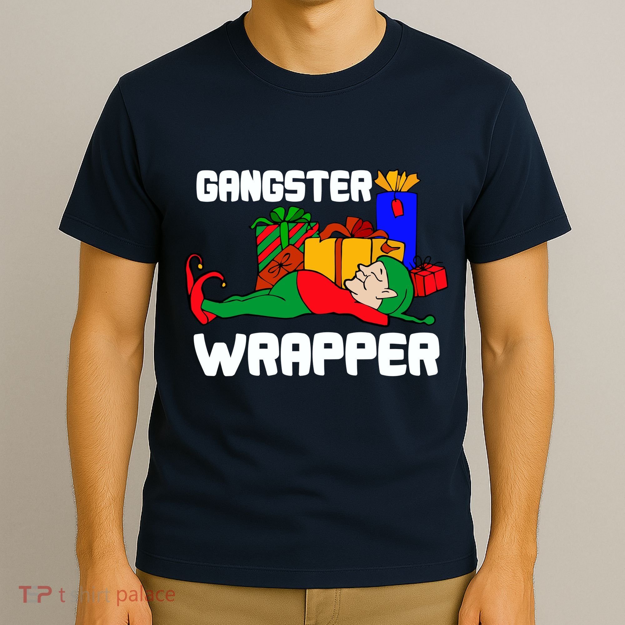 Gangster Wrapper Elf Gift Wrapping T-Shirt
