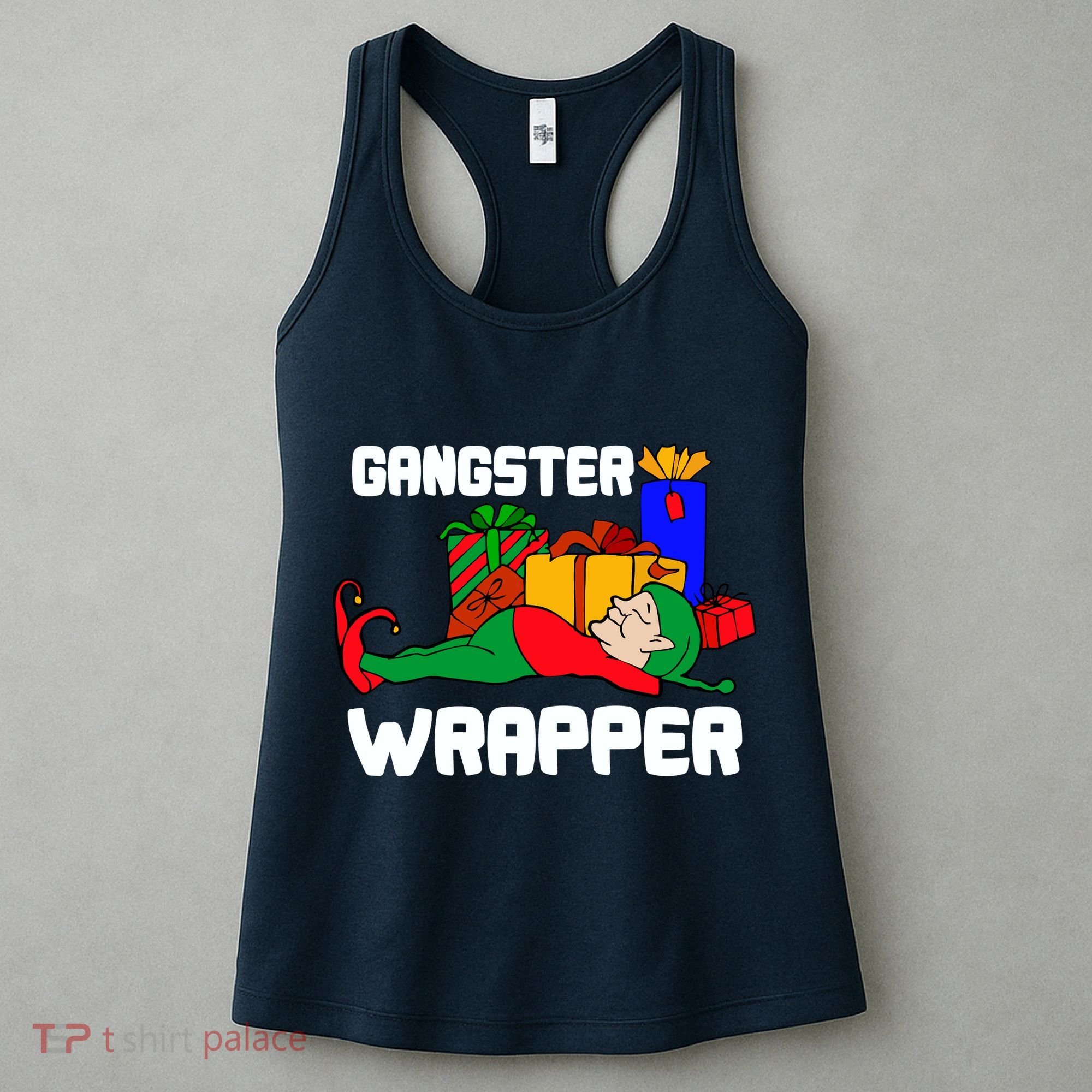 Gangster Wrapper Elf Gift Wrapping Women's Tank Top