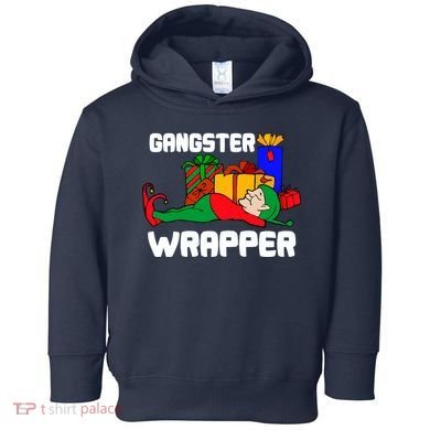 Gangster Wrapper Elf Gift Wrapping Toddler Hoodie