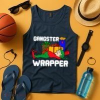 Gangster Wrapper Elf Gift Wrapping Tank Top thumb 4