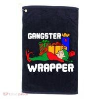 Gangster Wrapper Elf Gift Wrapping Golf Towel thumb 0