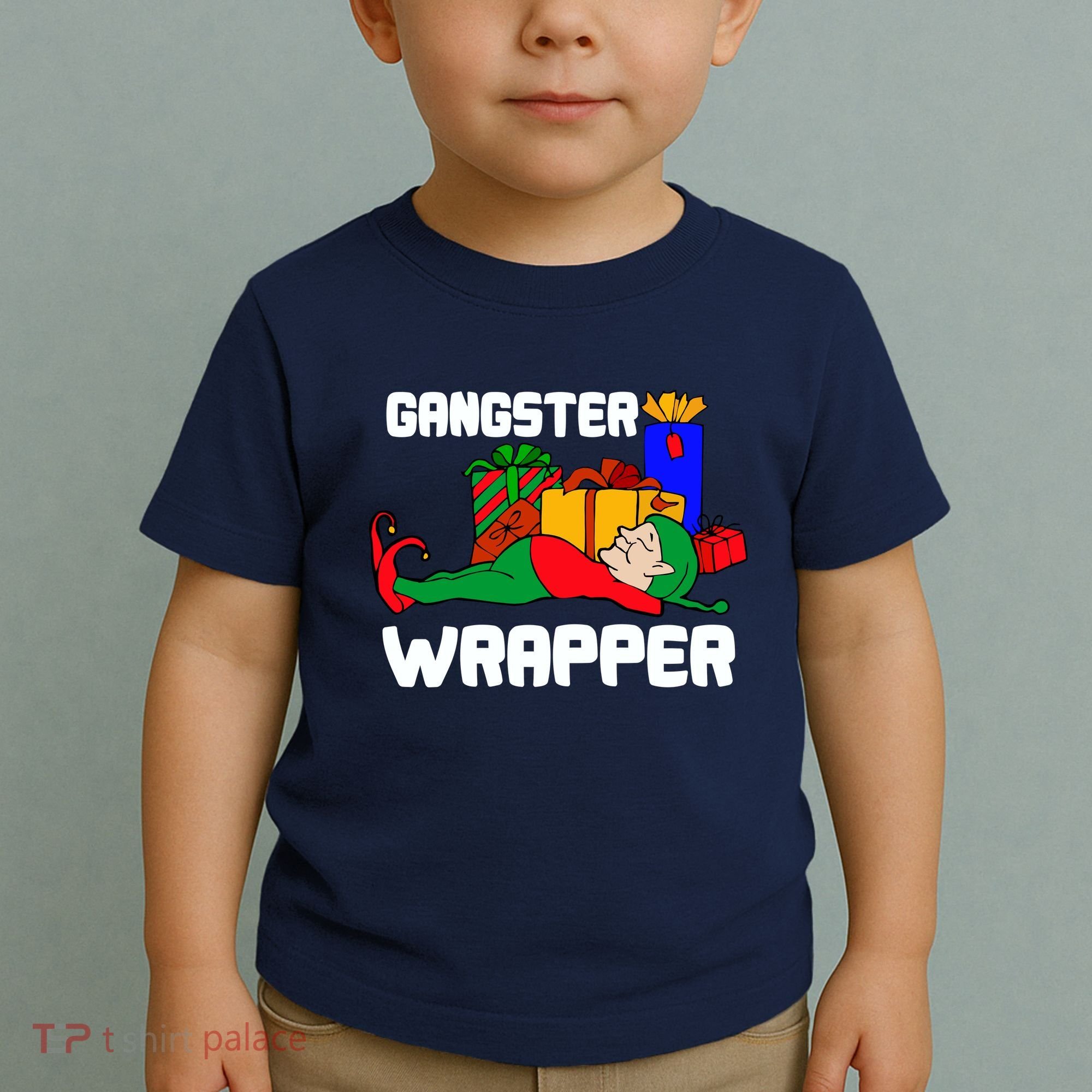 Gangster Wrapper Elf Gift Wrapping Toddler T-Shirt