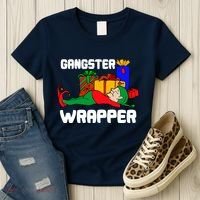 Gangster Wrapper Elf Gift Wrapping Women's T-Shirt thumb 3