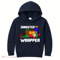 Gangster Wrapper Elf Gift Wrapping Kids Hoodie thumb 0