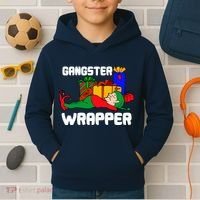 Gangster Wrapper Elf Gift Wrapping Kids Hoodie thumb 2