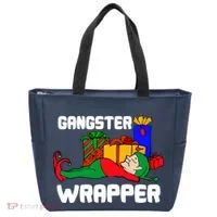 Gangster Wrapper Elf Gift Wrapping Tote Bag thumb 0