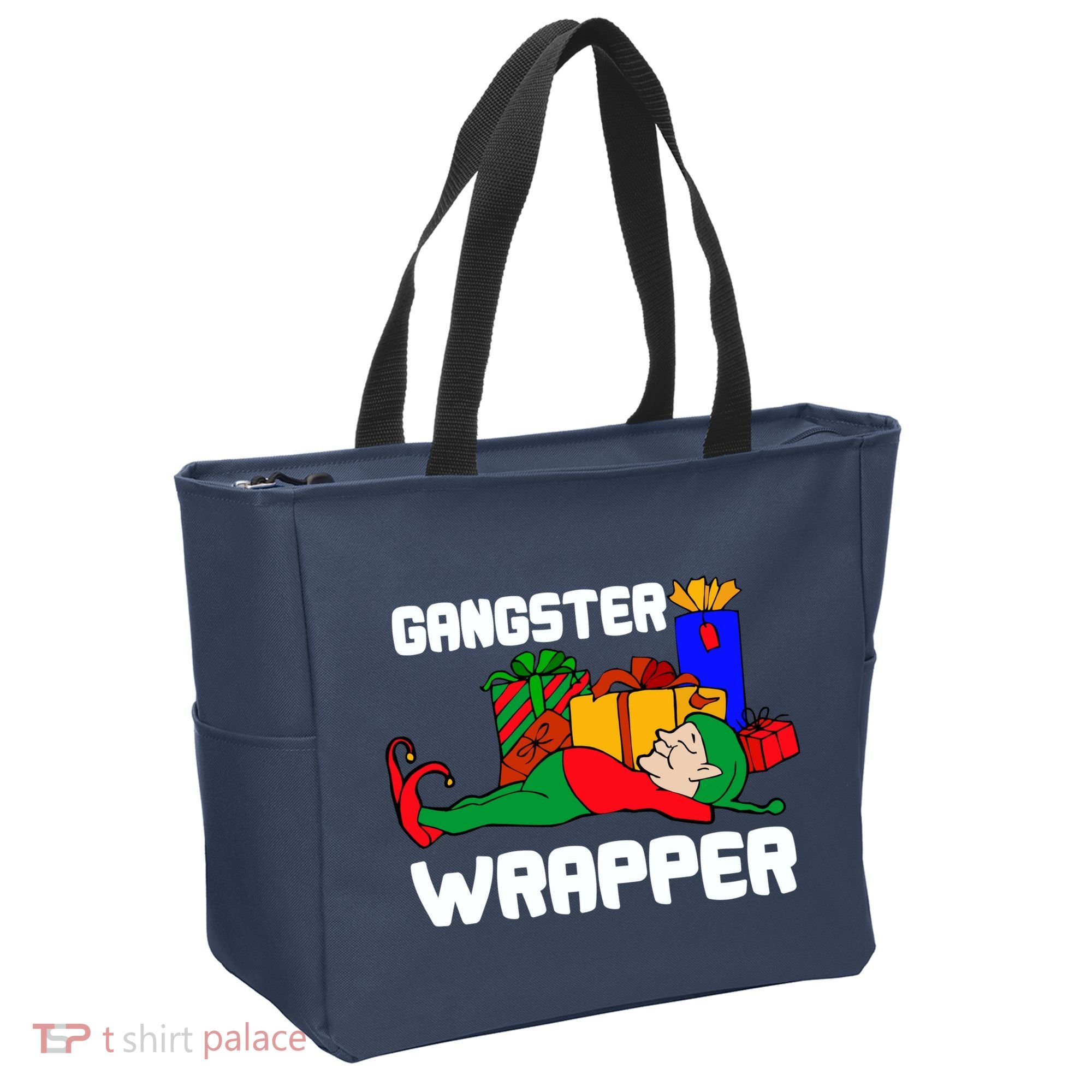 Gangster Wrapper Elf Gift Wrapping Tote Bag