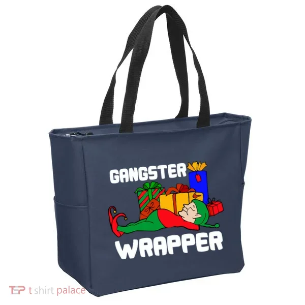 Gangster Wrapper Elf Gift Wrapping Tote Bag