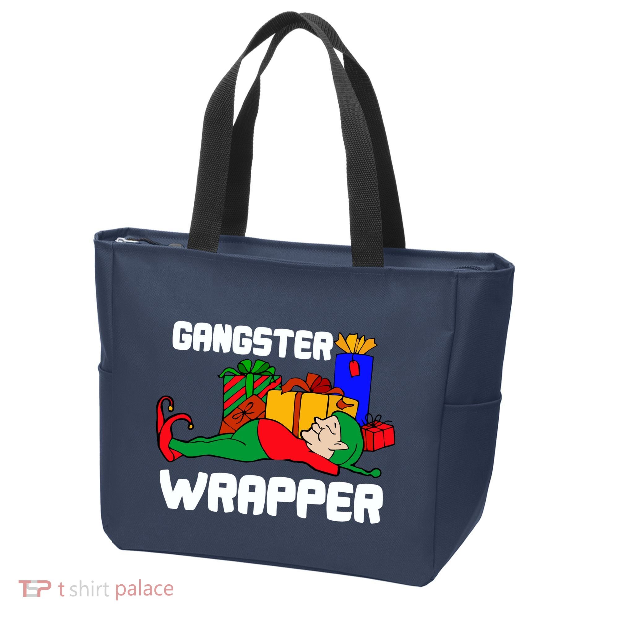 Gangster Wrapper Elf Gift Wrapping Tote Bag
