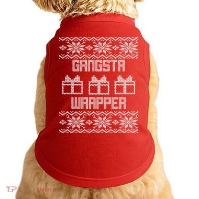 Gangster Wrapper Ugly Christmas Doggie Tank