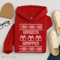 Gangster Wrapper Ugly Christmas Hoodie thumb 4