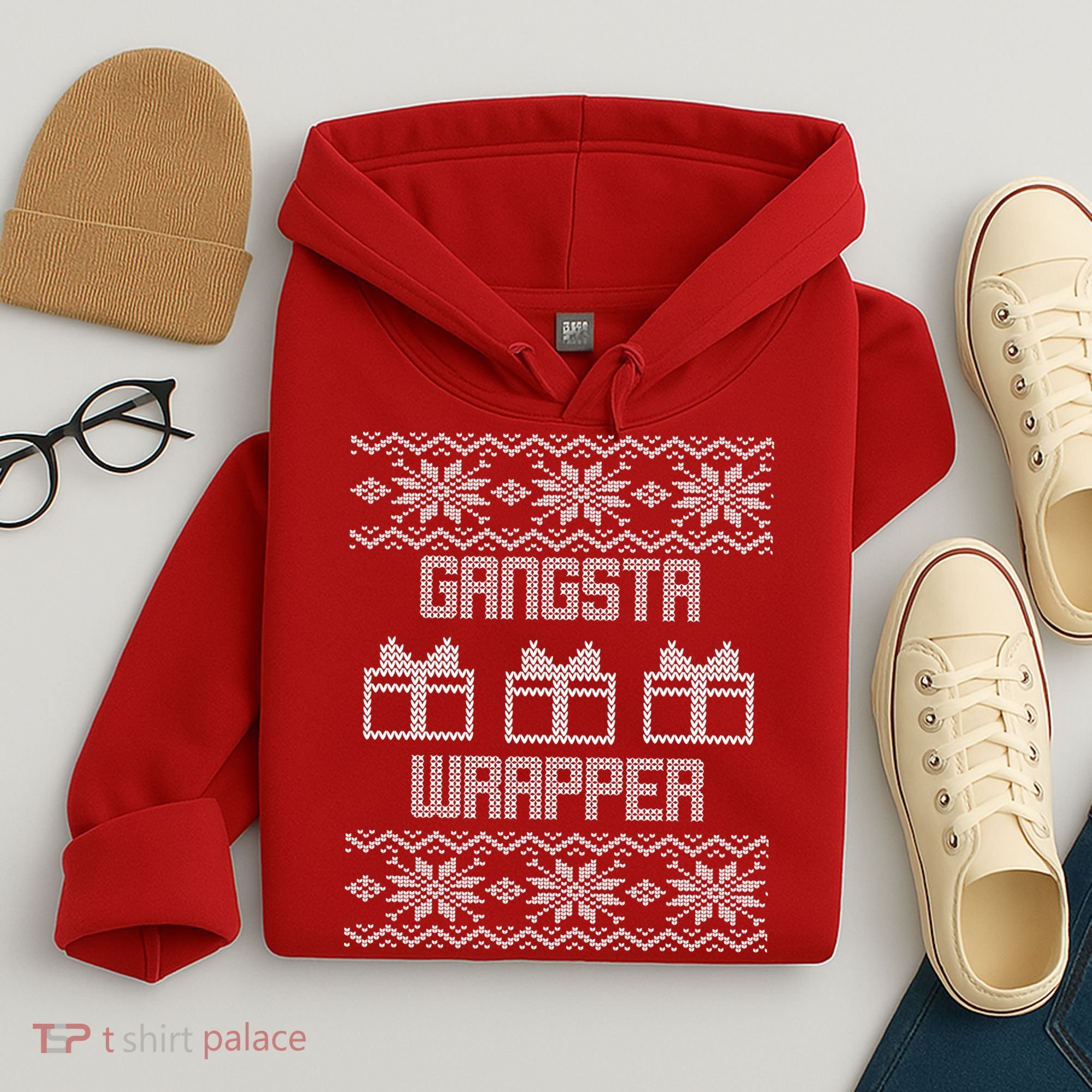 Gangster Wrapper Ugly Christmas Hoodie