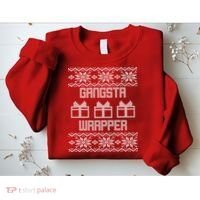 Gangster Wrapper Ugly Christmas Sweatshirt thumb 2