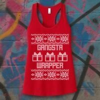 Gangster Wrapper Ugly Christmas Women's Tank Top thumb 3