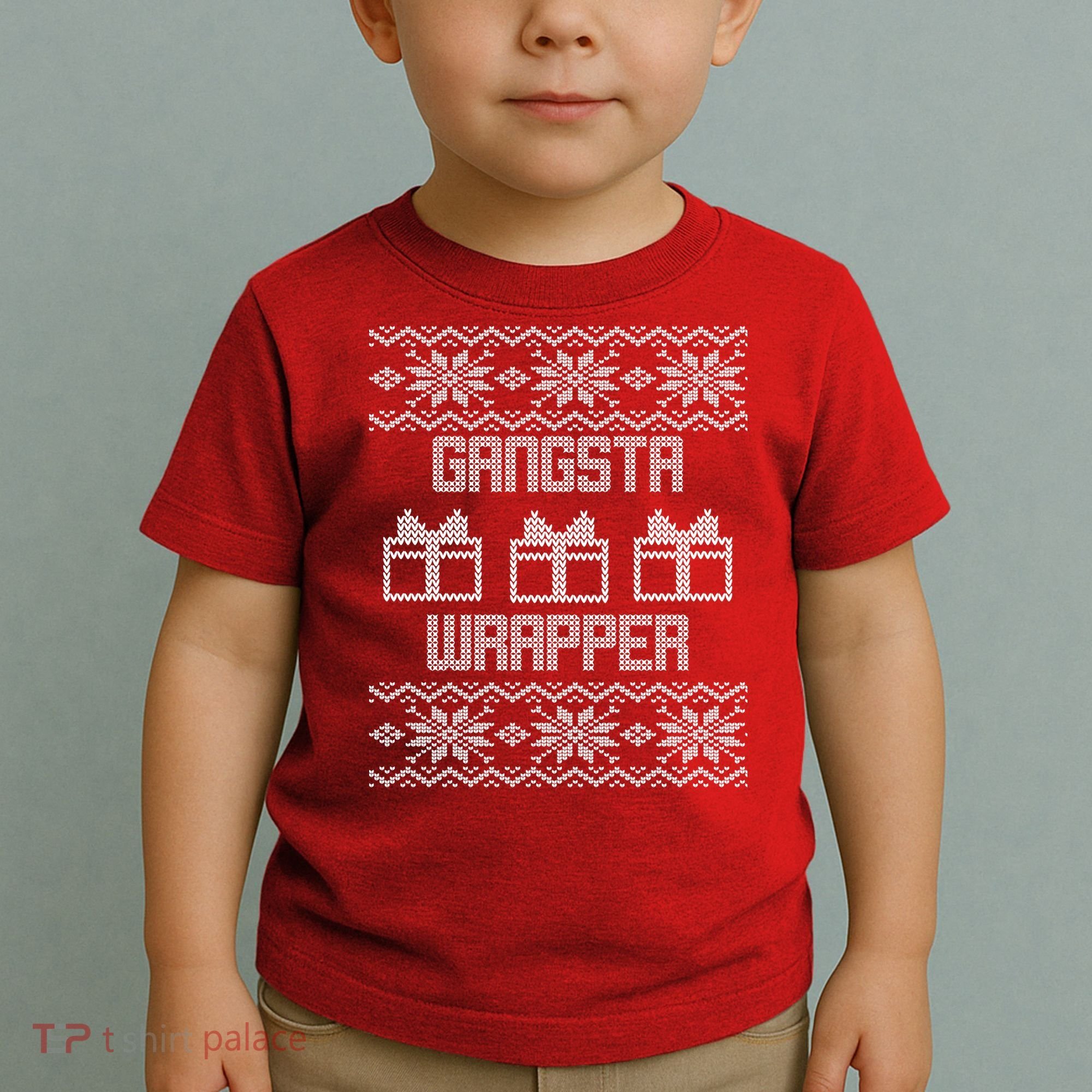 Gangster Wrapper Ugly Christmas Toddler T-Shirt