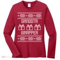 Gangster Wrapper Ugly Christmas Women's Long Sleeve Shirt thumb 0