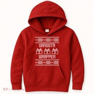 Gangster Wrapper Ugly Christmas Kids Hoodie