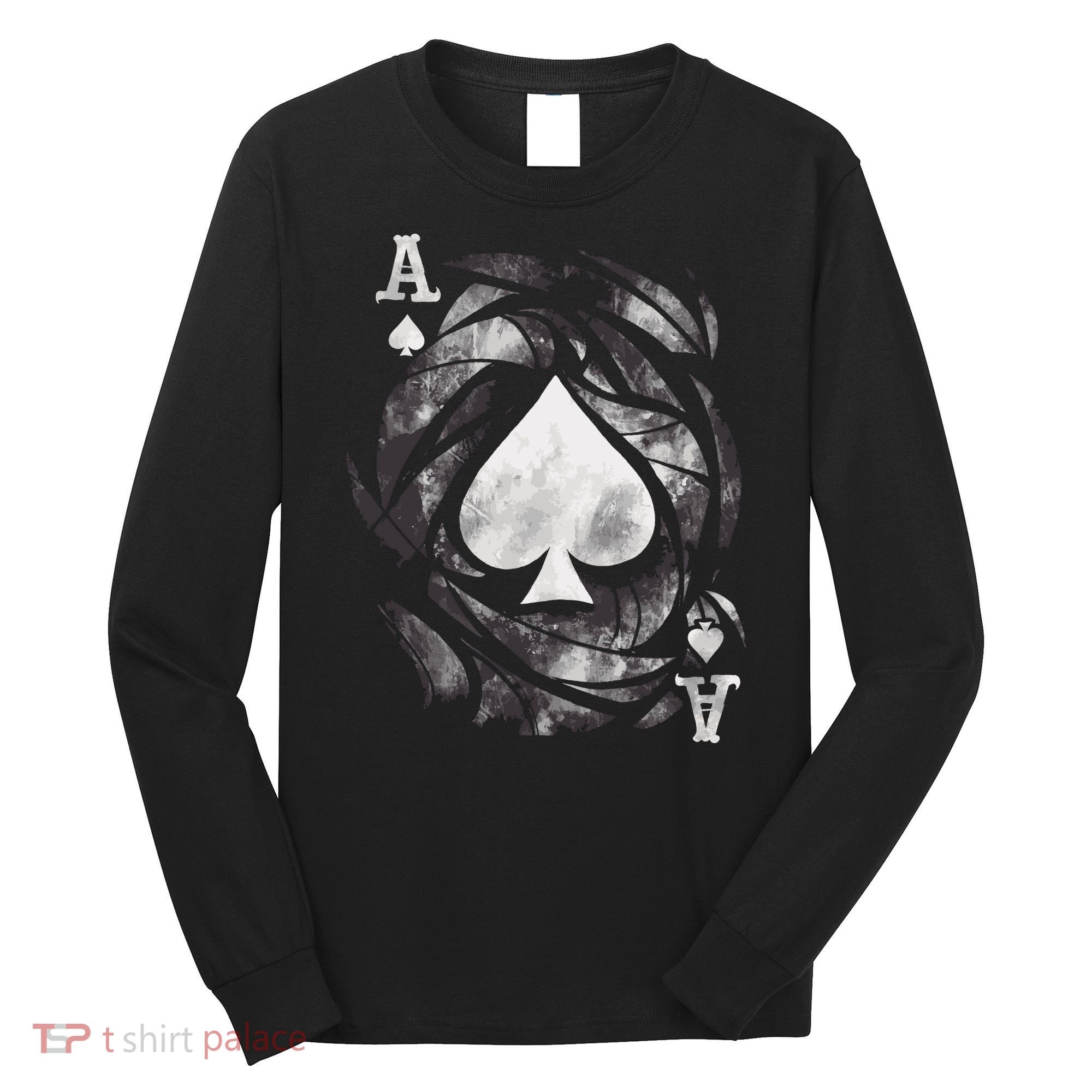 Grunge Ace Of Spades Long Sleeve Shirt