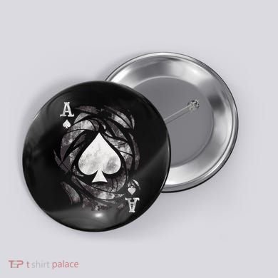 Grunge Ace Of Spades Button