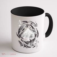 Grunge Ace Of Spades Coffee Mug thumb 1