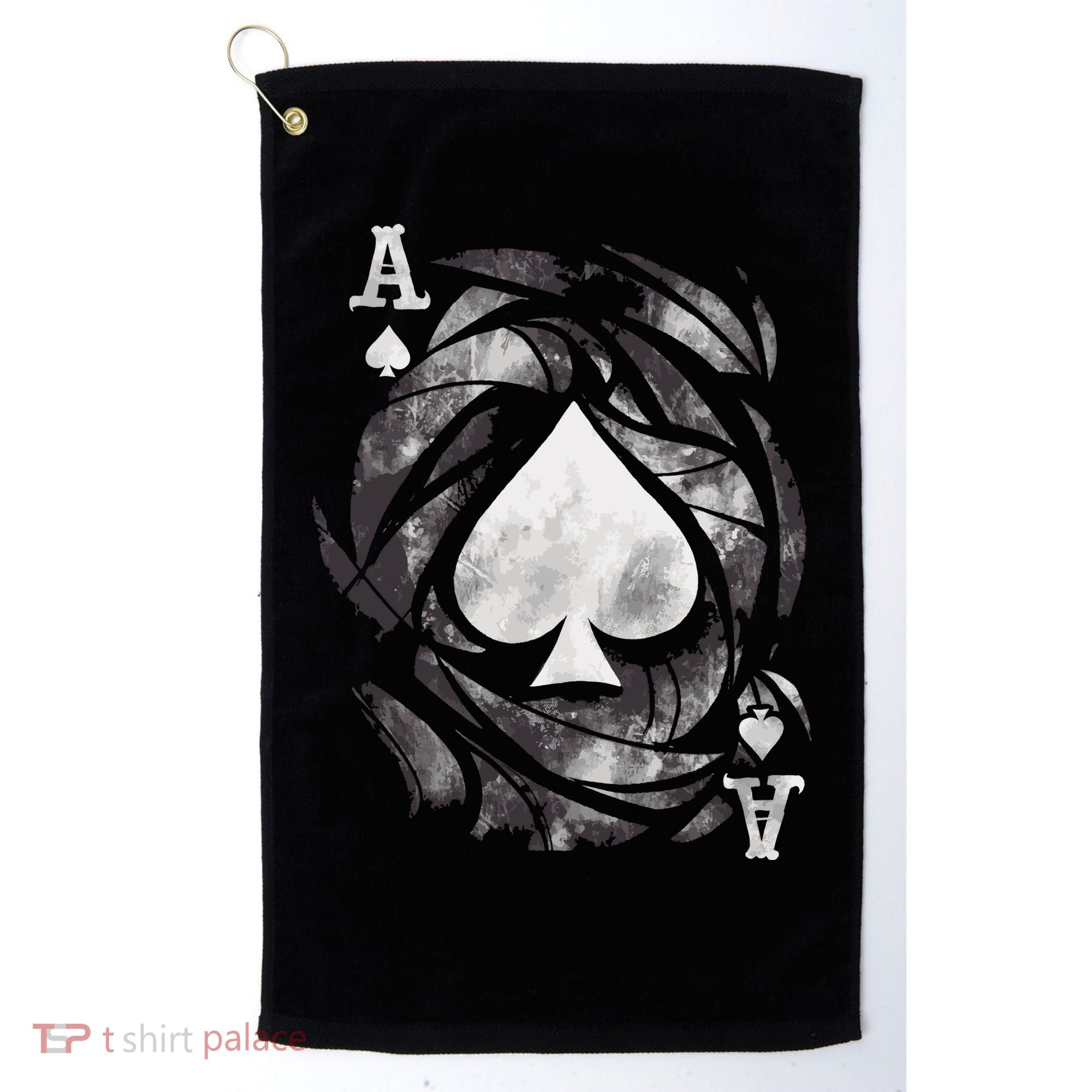 Grunge Ace Of Spades Golf Towel