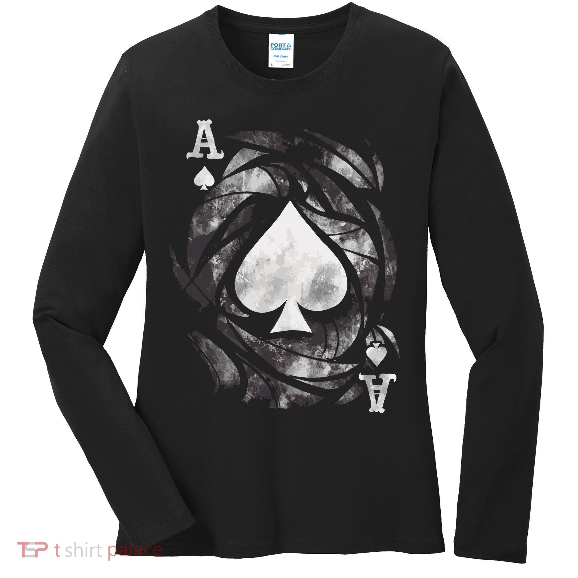 Grunge Ace Of Spades Women's Long Sleeve Shirt