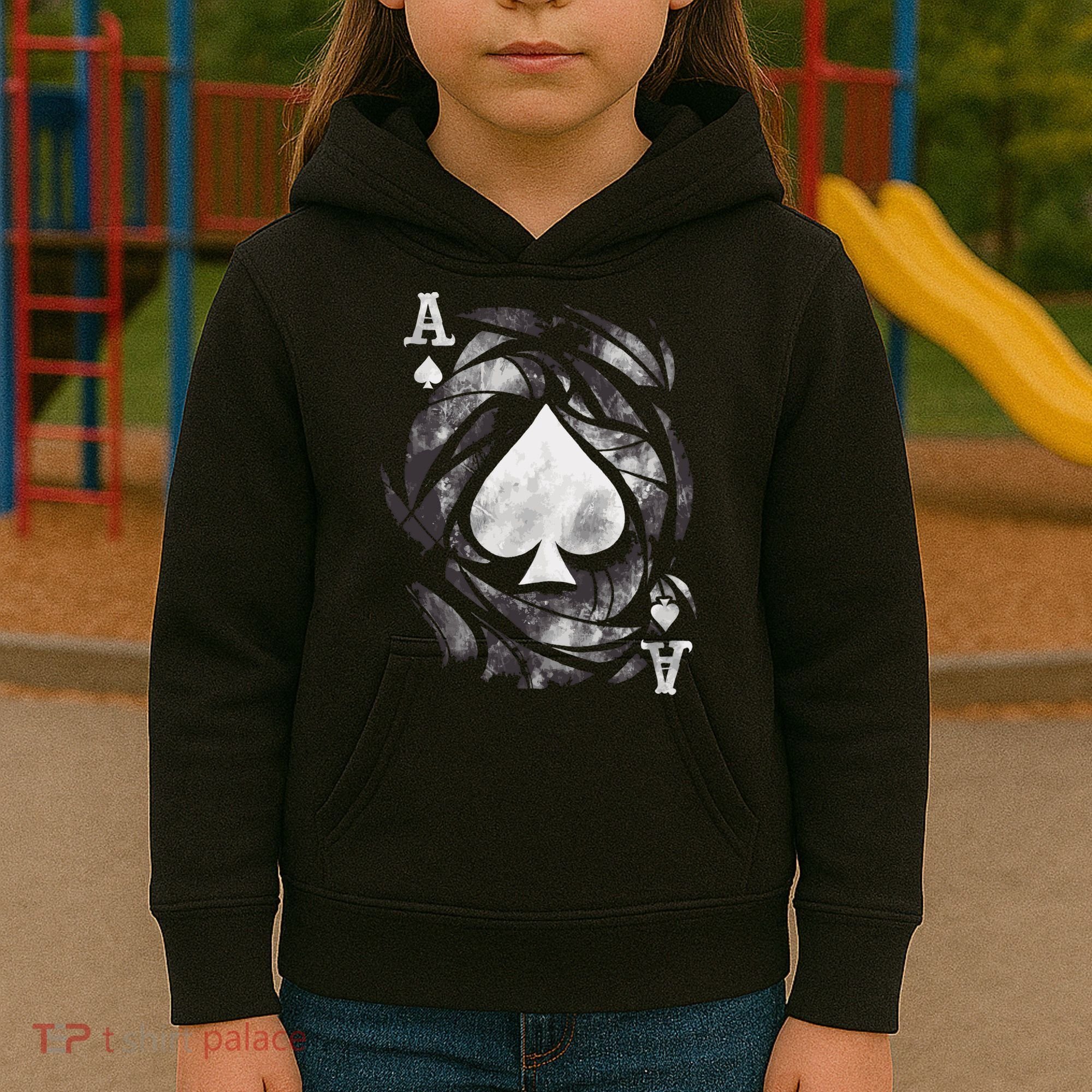 Grunge Ace Of Spades Kids Hoodie