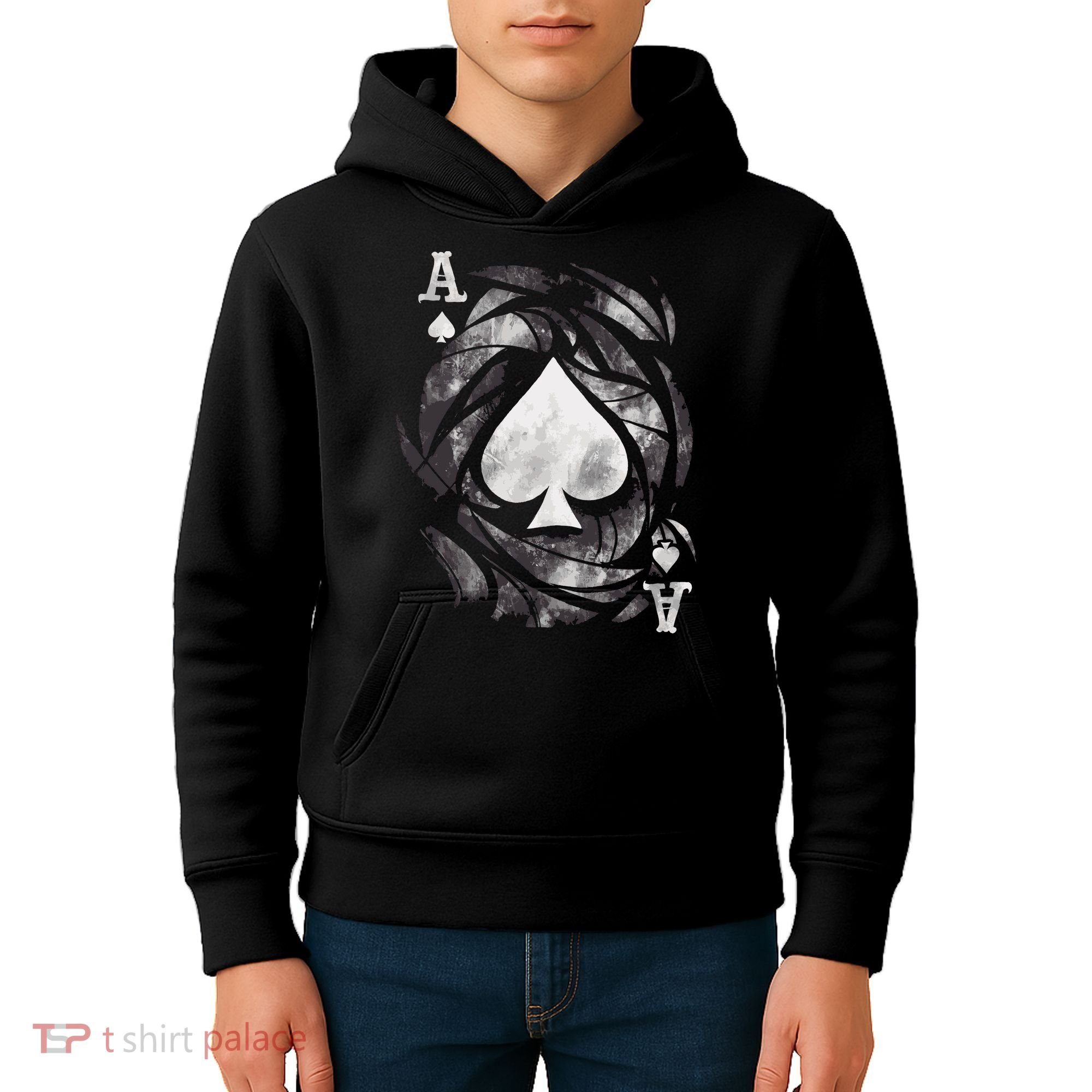 Grunge Ace Of Spades Kids Hoodie