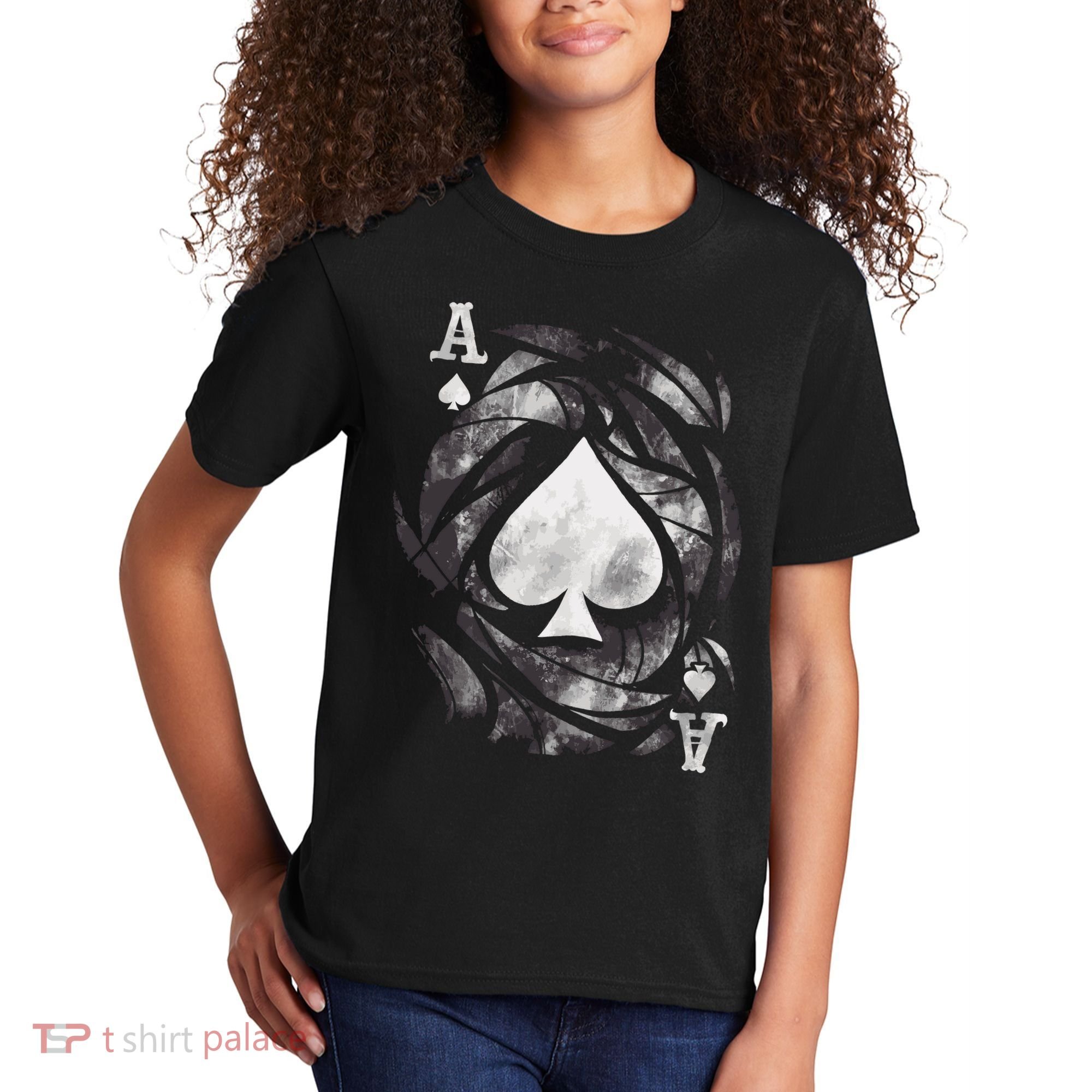 Grunge Ace Of Spades Kids T-Shirt