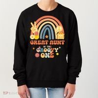 Great Aunt of the Groovy One Rainbow Boho Birthday Party Women's Sweatshirt thumb 0