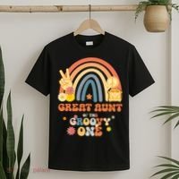 Great Aunt of the Groovy One Rainbow Boho Birthday Party T-Shirt thumb 2