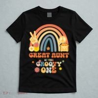 Great Aunt of the Groovy One Rainbow Boho Birthday Party T-Shirt thumb 5