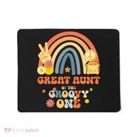 Great Aunt of the Groovy One Rainbow Boho Birthday Party Mousepad thumb 0