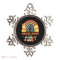 Great Aunt of the Groovy One Rainbow Boho Birthday Party Ornament thumb 0