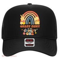 Great Aunt of the Groovy One Rainbow Boho Birthday Party Hat thumb 0