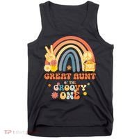 Great Aunt of the Groovy One Rainbow Boho Birthday Party Tank Top thumb 0