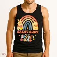 Great Aunt of the Groovy One Rainbow Boho Birthday Party Tank Top thumb 3