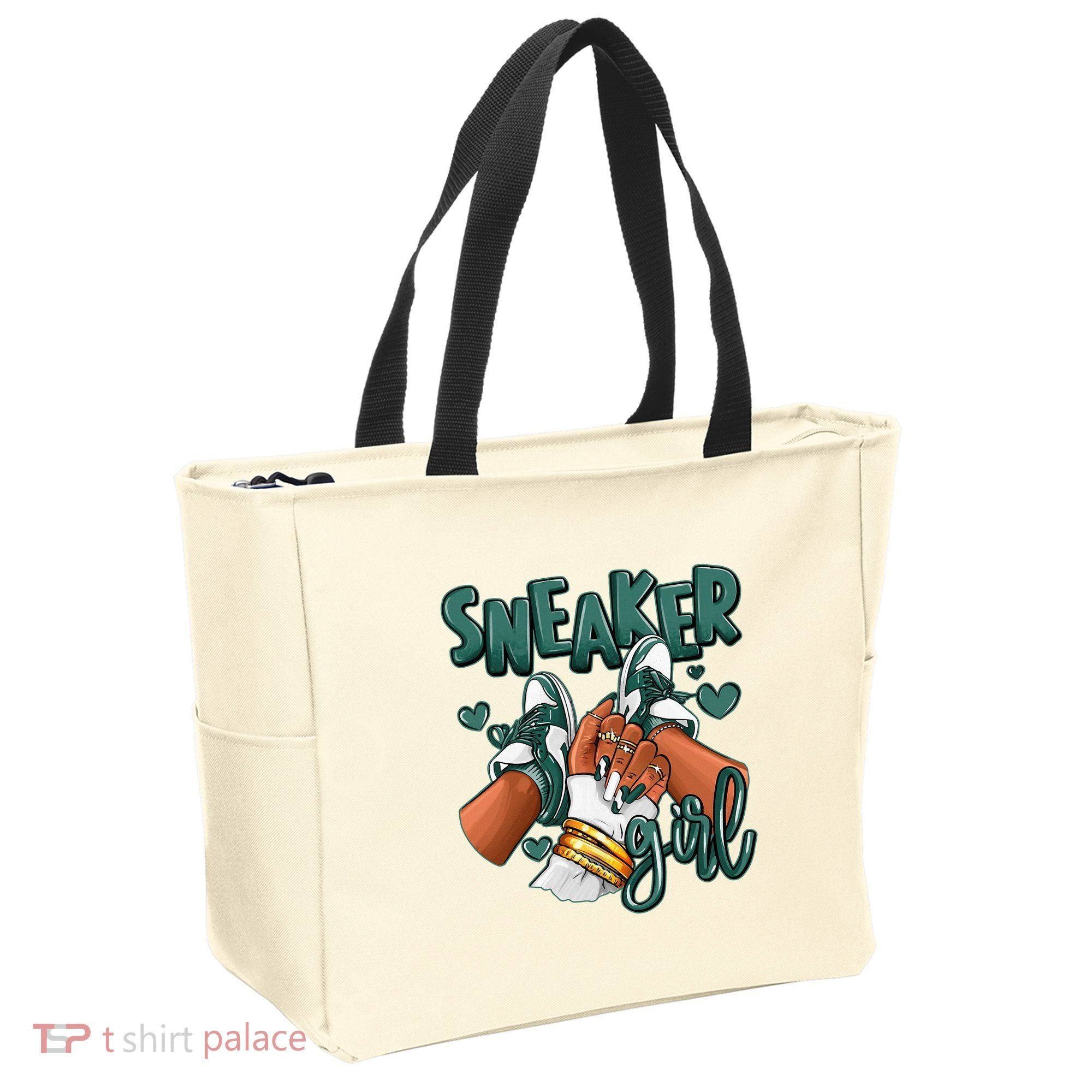 Girl Afro Oxidized Green 4s Matching Tote Bag