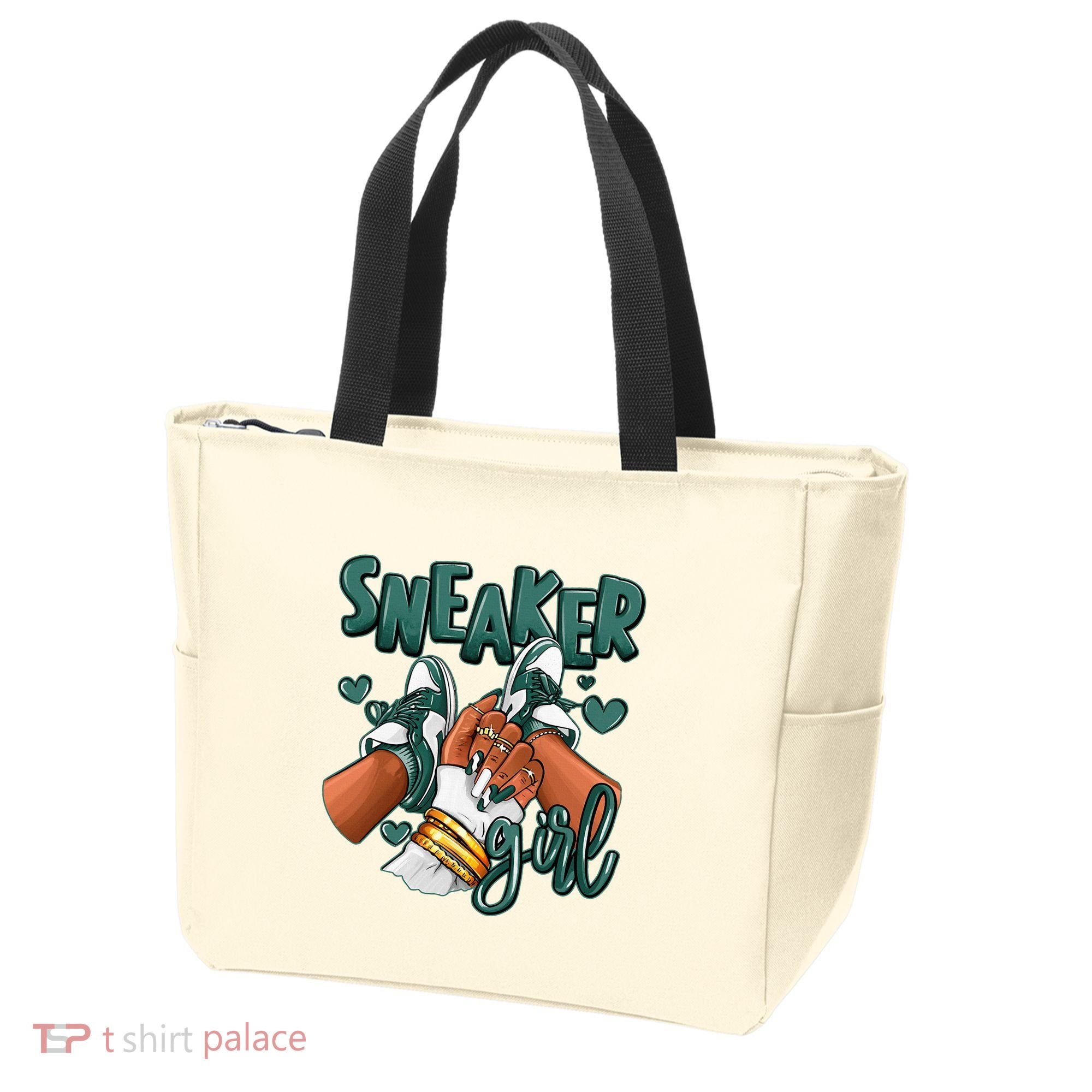 Girl Afro Oxidized Green 4s Matching Tote Bag