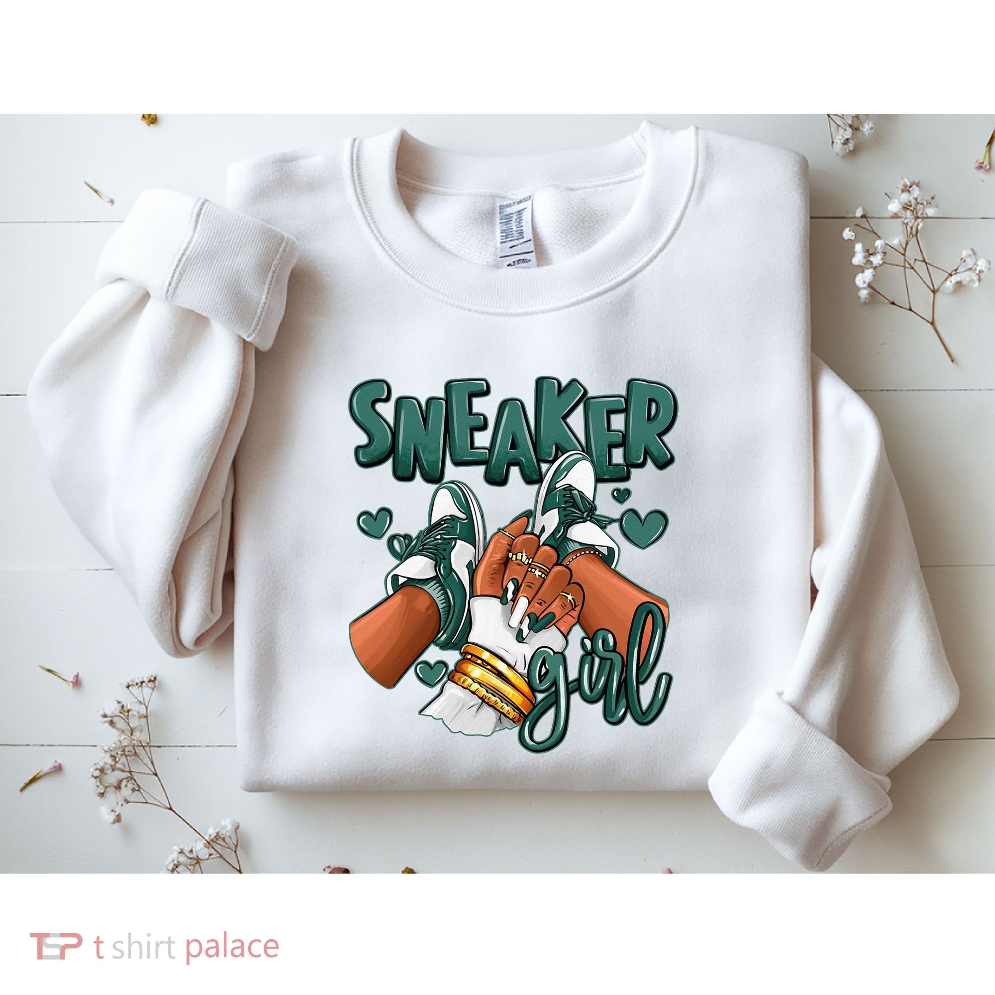 Girl Afro Oxidized Green 4s Matching Sweatshirt
