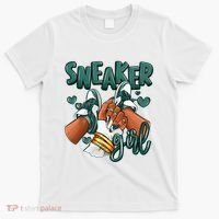Girl Afro Oxidized Green 4s Matching T-Shirt thumb 0