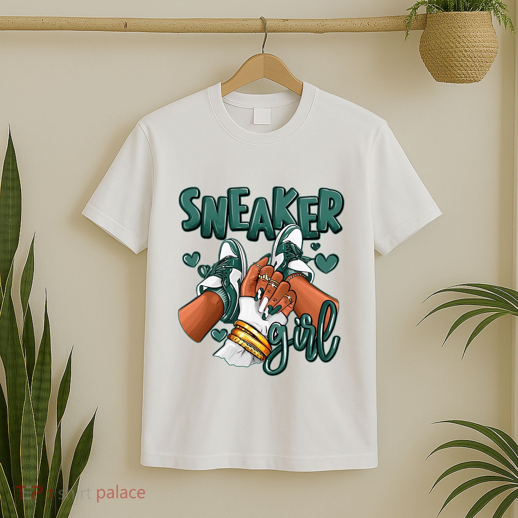 Girl Afro Oxidized Green 4s Matching T-Shirt